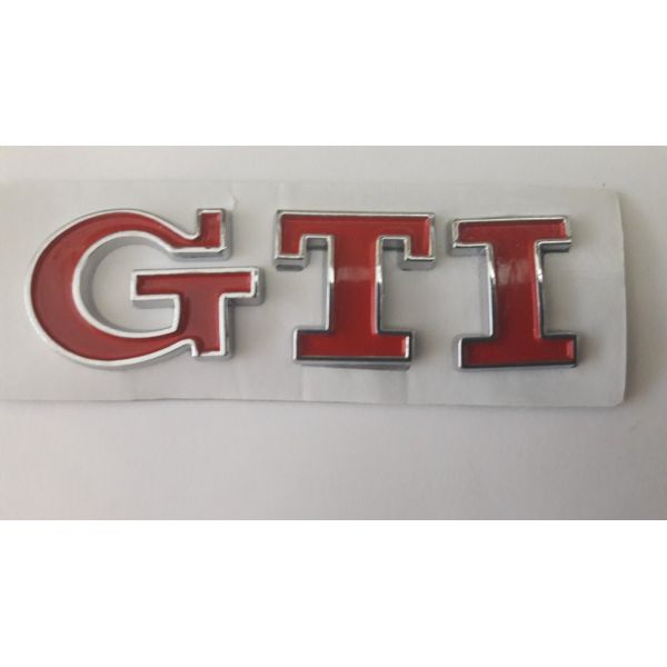 Шильдик GTI красн 7,7х2см