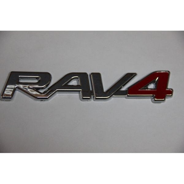 Шильдик RAV-4 красн 16х2.5 см