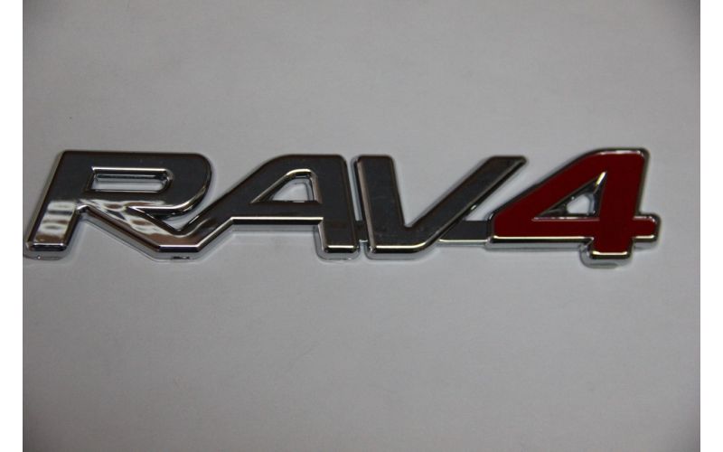 Шильдик RAV-4 красн 16х2.5 см