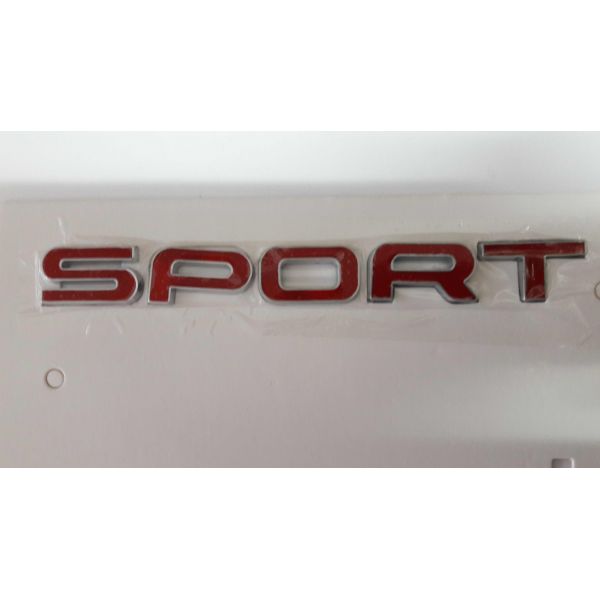 Шильдик SPORT красная металл 16х1.6см