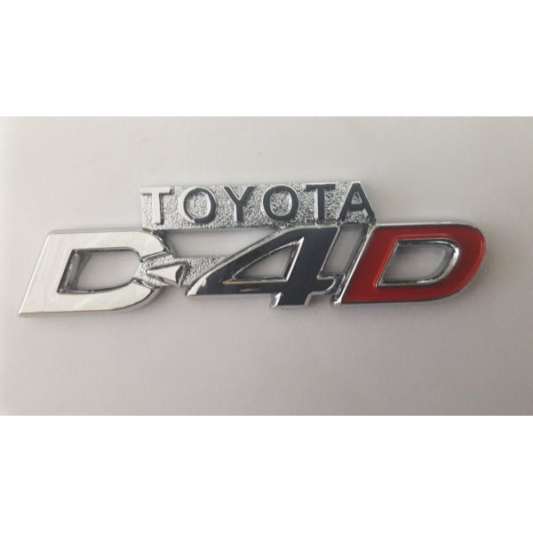 Шильдики D4D toyota красн 9.6х2см