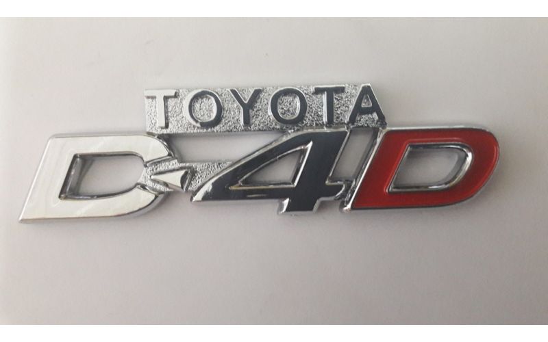 Шильдики D4D toyota красн 9.6х2см