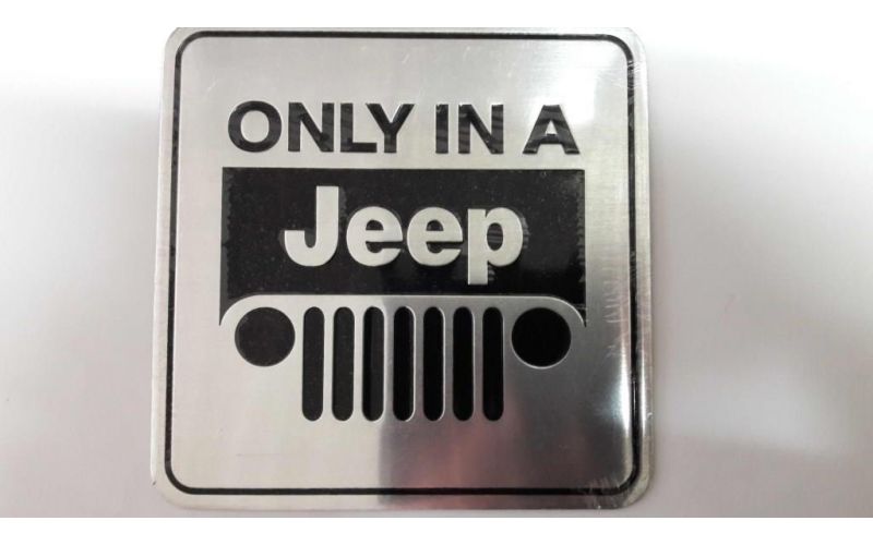 Шильдик Jeep Only 12,8х12,8 см